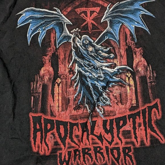 WWE Men's Wrestling Apocalyptic Warrior The Undertaker Vintage T-Shirt - Picture 2 of 6